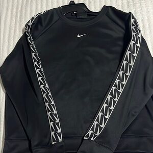 Nike Black Crewneck Sweater with White Accents